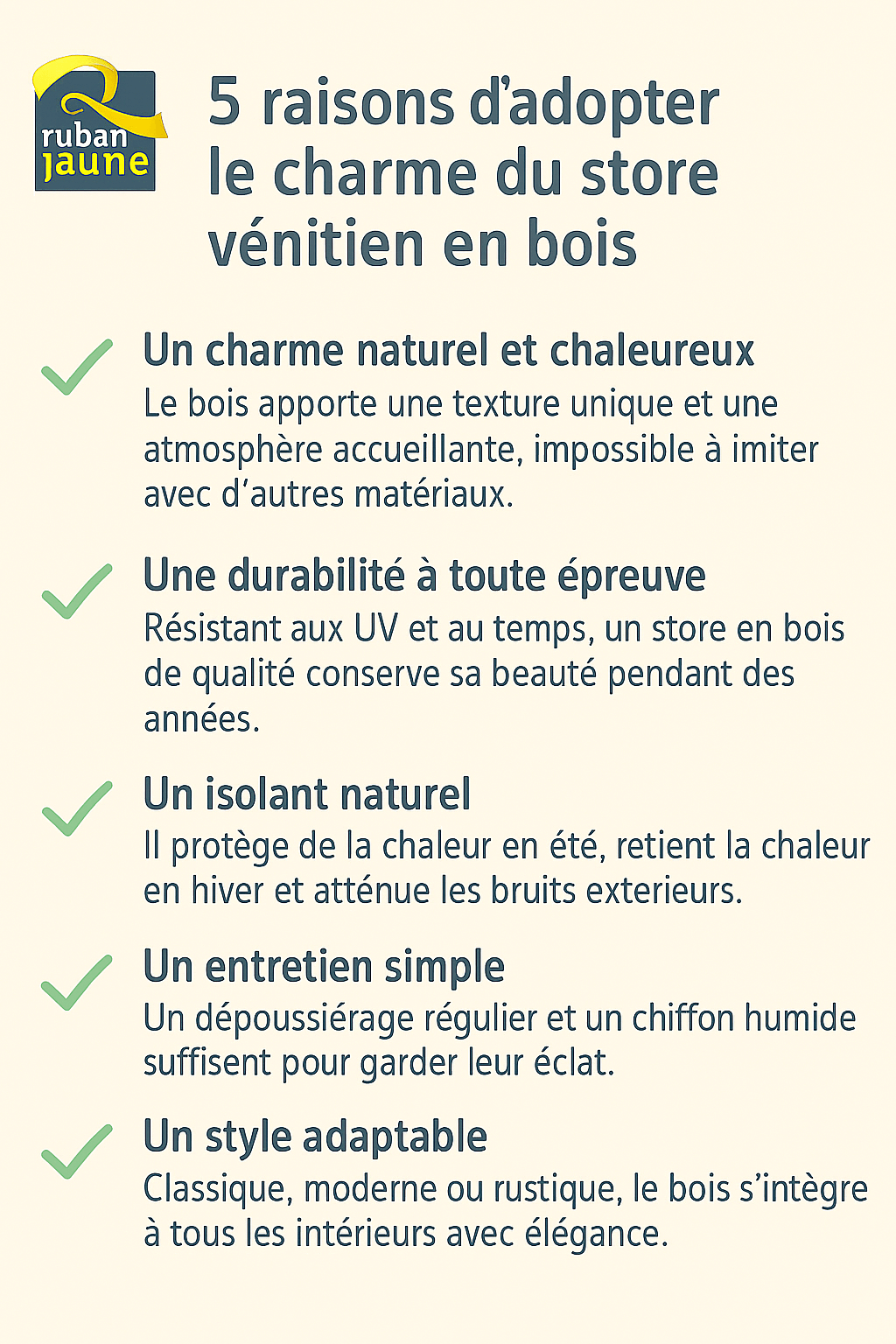 Avantages store vénétien bois